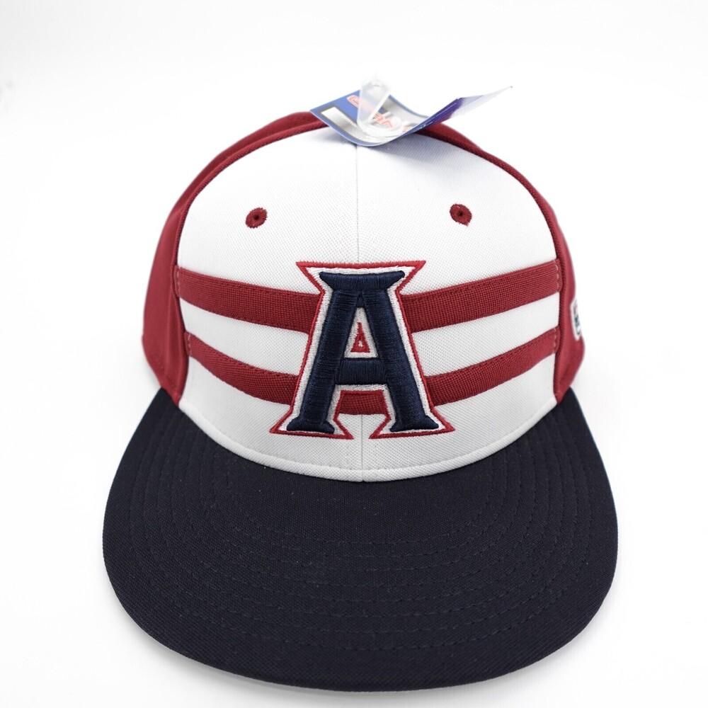 NEW The Game Letter A Hat Fitted Medium Red White Blue Striped